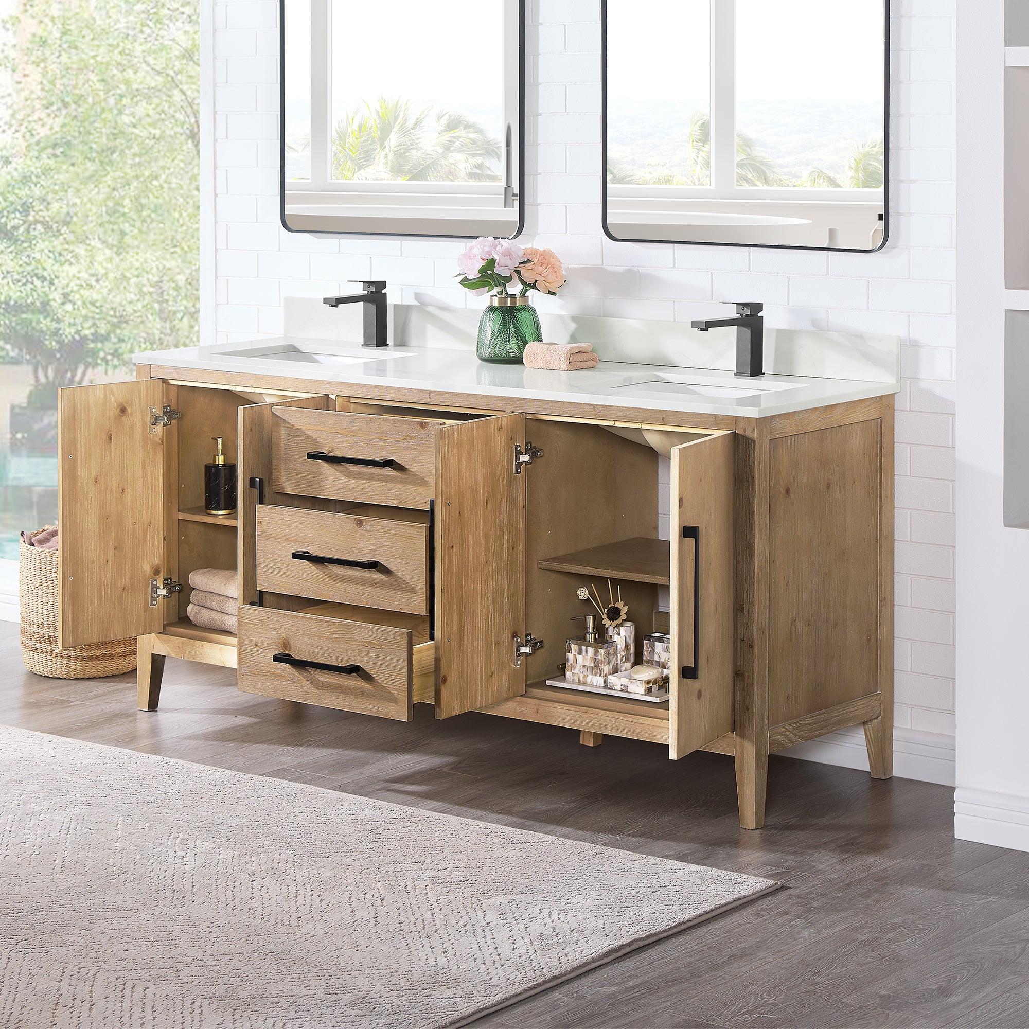 Laurel Bathroom Cabinet Vanity Base without Top and Sink, no Mirror