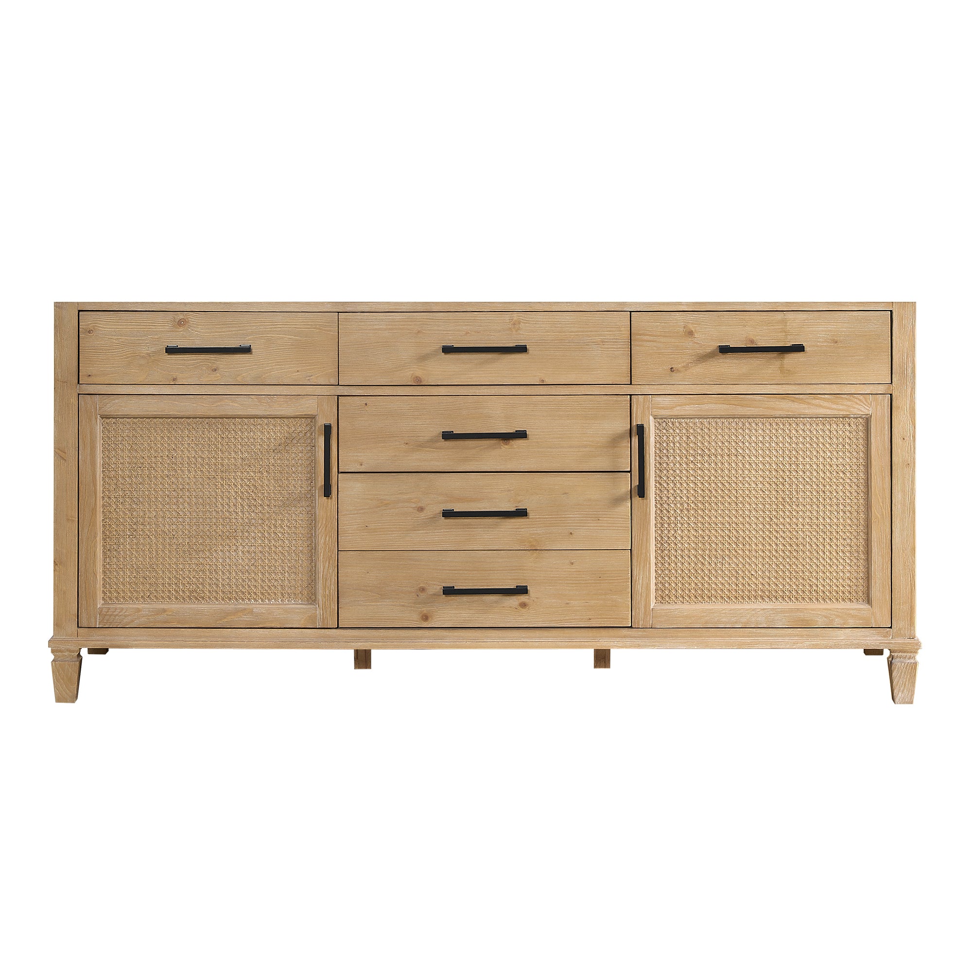 Solana Bathroom Cabinet Vanity Base in Weathered Fir without Top and Sink, no Mirror