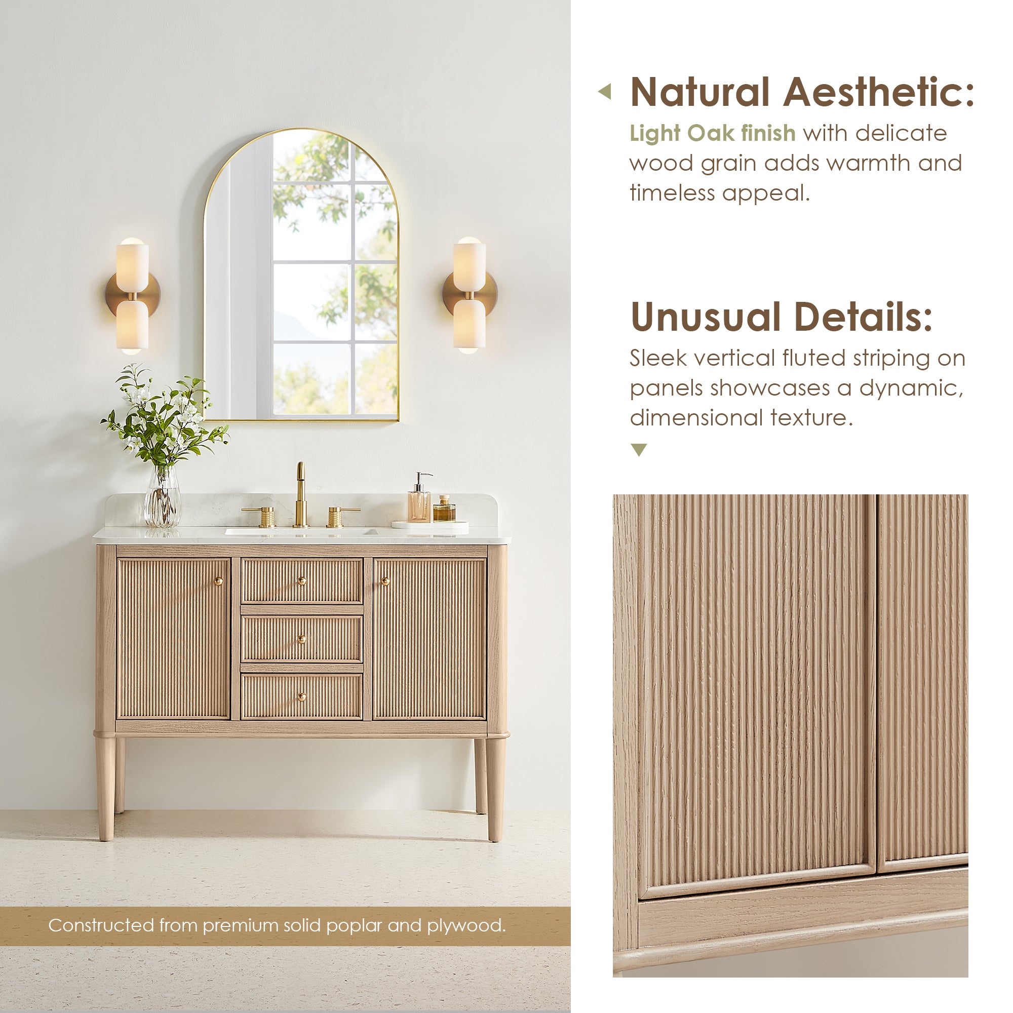 Blaise 48"/54"/60"/72" single/double vanity with top