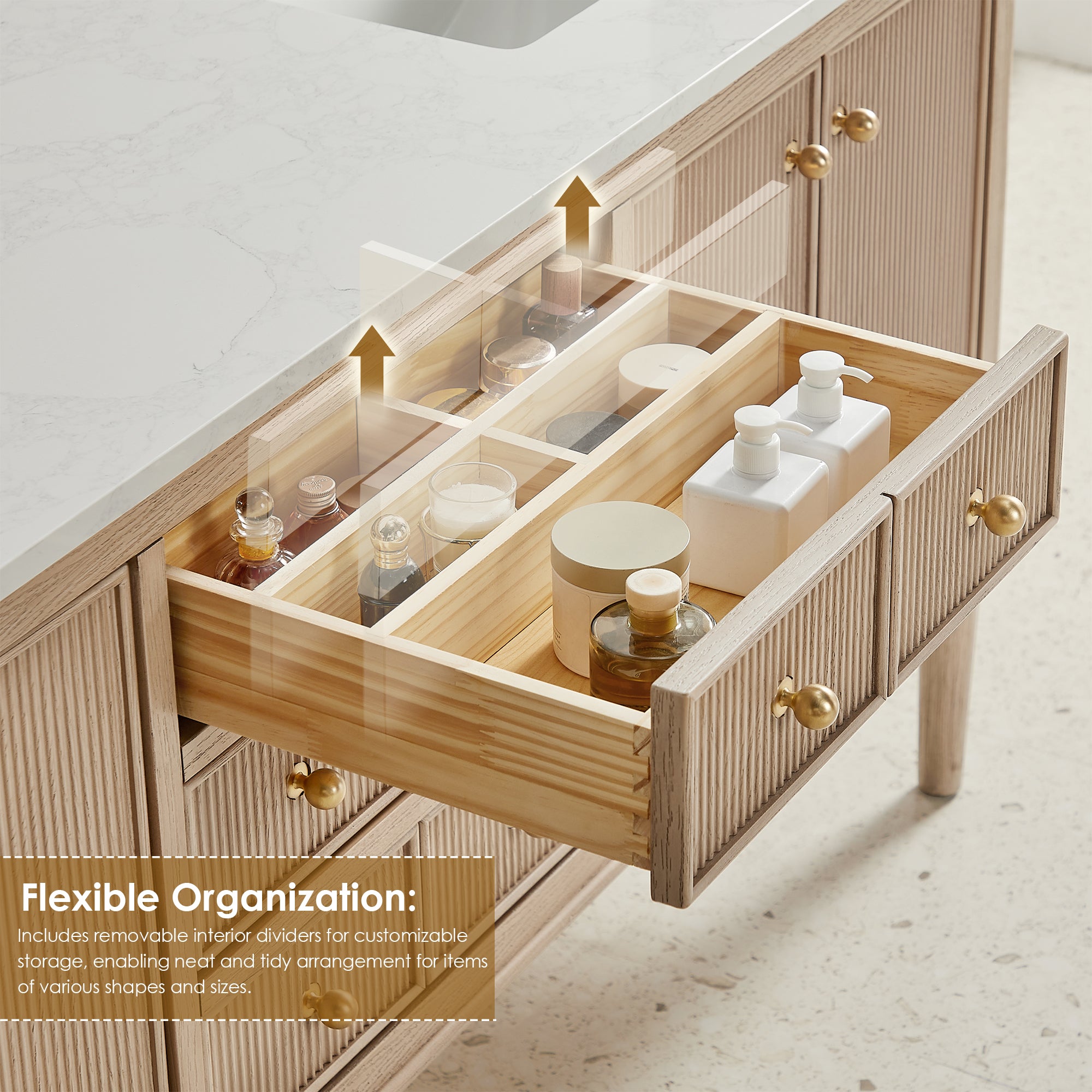 Blaise 48"/54"/60"/72" single/double vanity with top