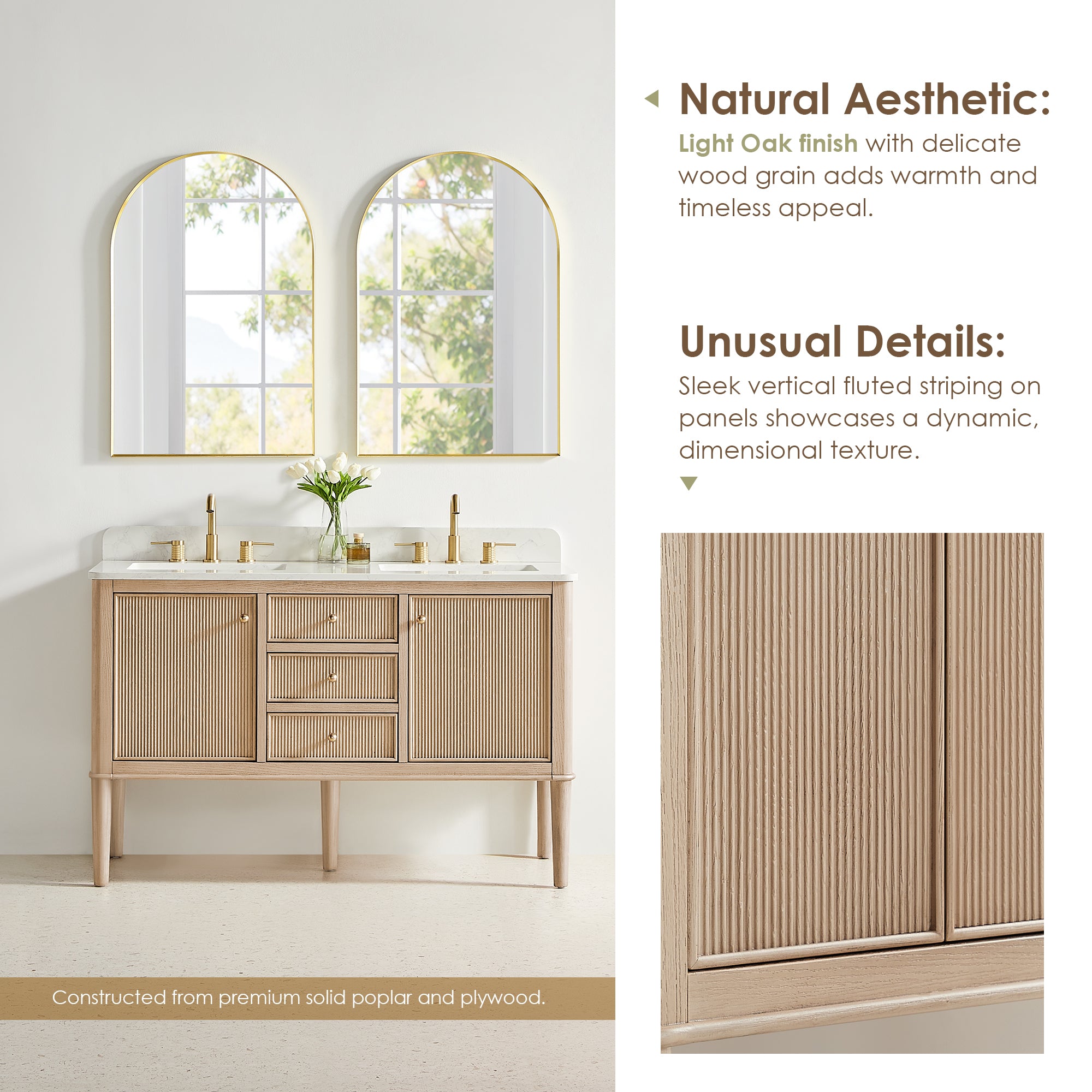 Blaise 48"/54"/60"/72" single/double vanity with top