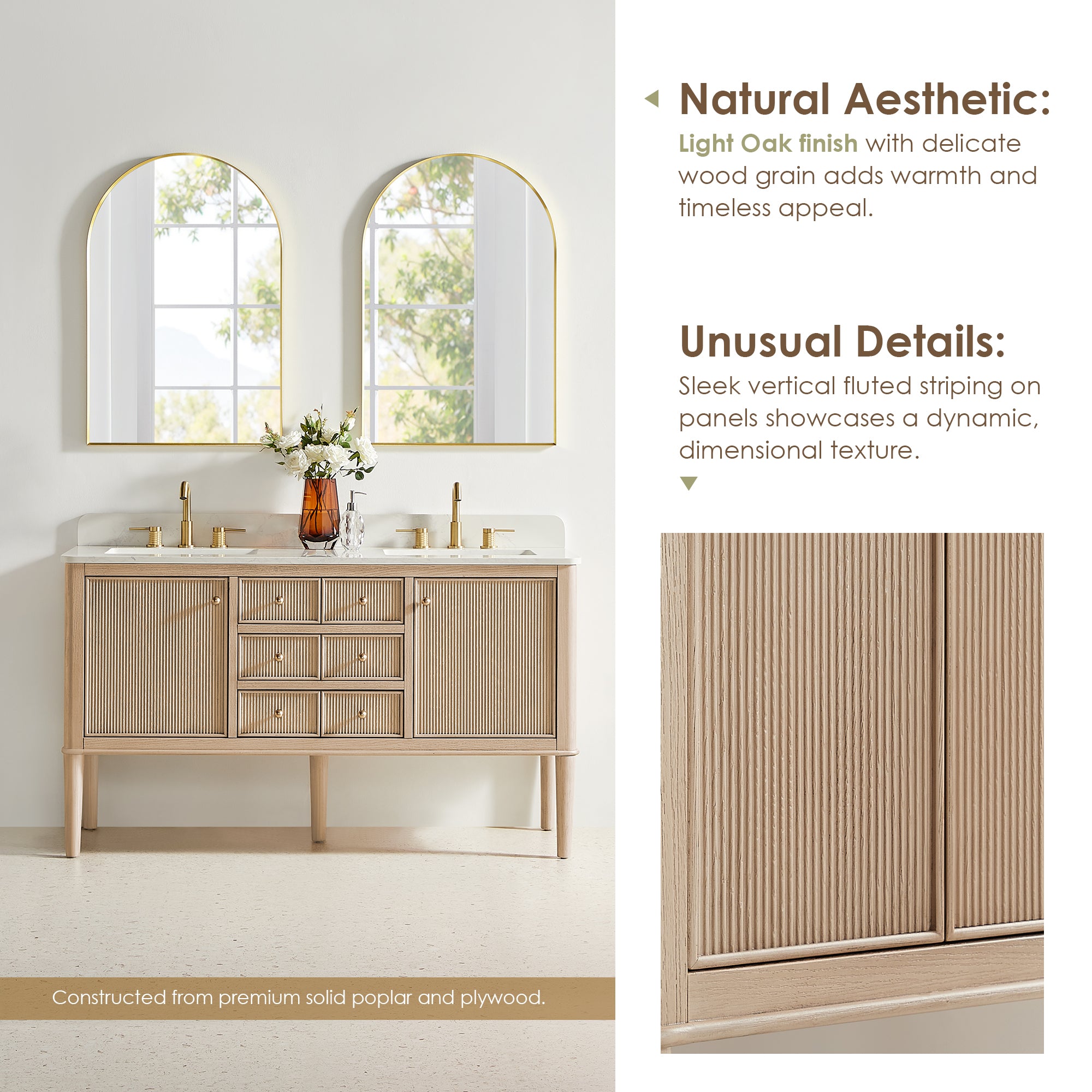 Blaise 48"/54"/60"/72" single/double vanity with top