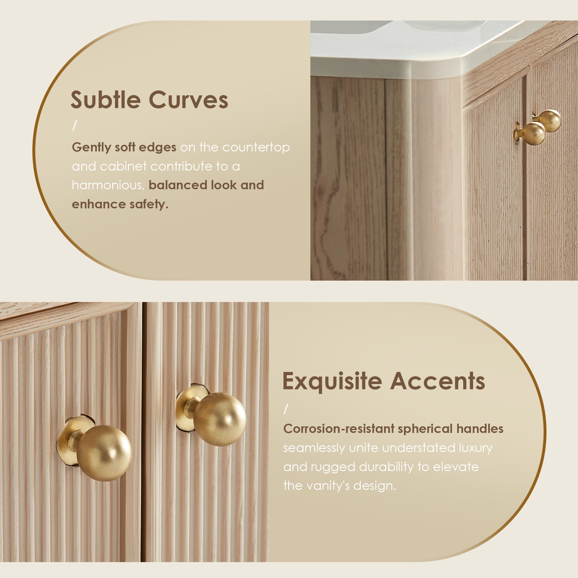 Blaise 48"/54"/60"/72" single/double vanity with top