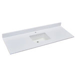 Load image into Gallery viewer, 61 in. Composite Stone Vanity Top with White Sink
