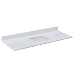 Load image into Gallery viewer, 61 in. Composite Stone Vanity Top with White Sink
