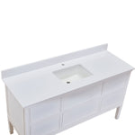 Load image into Gallery viewer, 61 in. Composite Stone Vanity Top with White Sink
