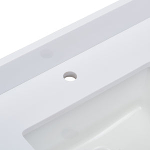 61 in. Composite Stone Vanity Top with White Sink