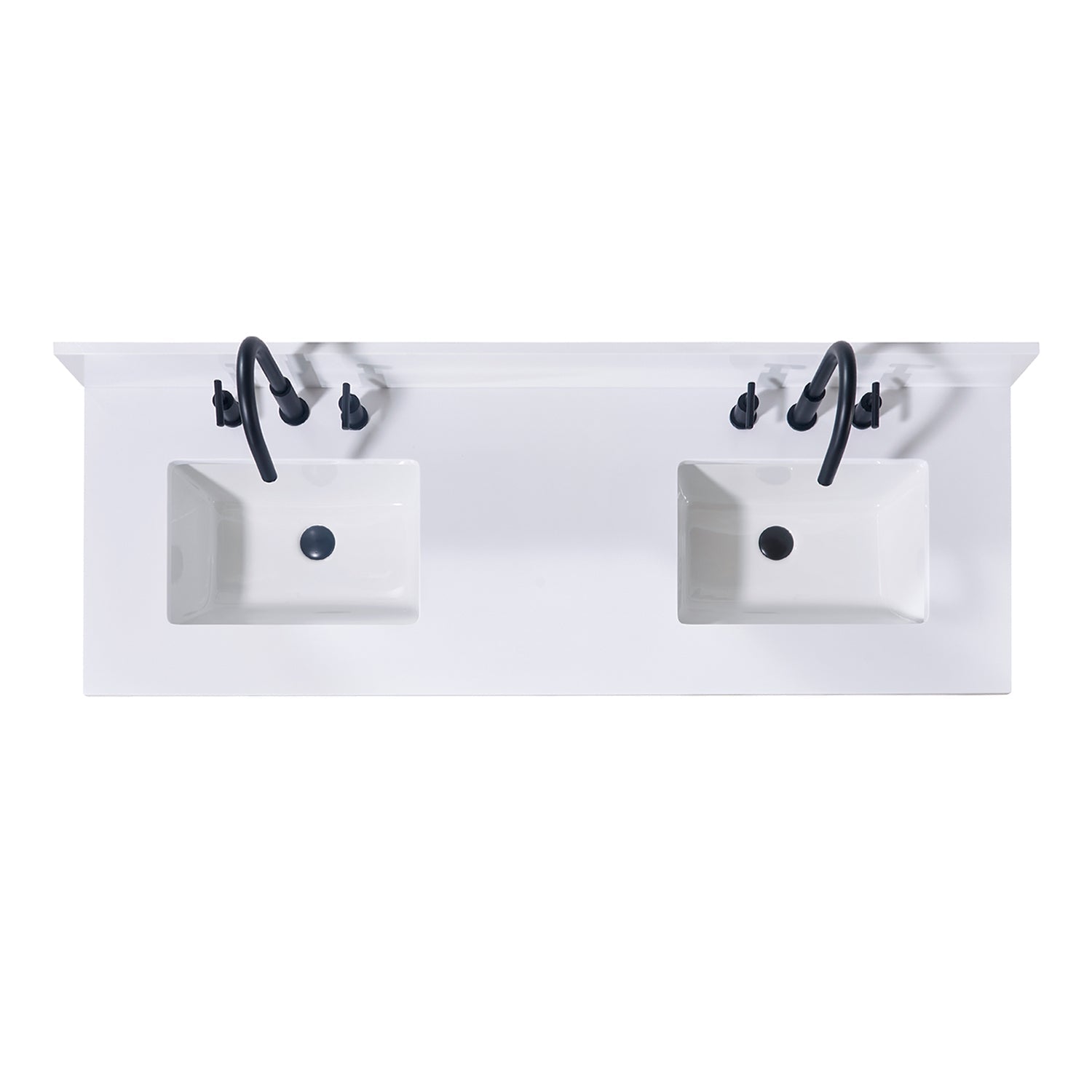 Andalo Stone effects Single Sink Vanity Top in Snow White with White Sink