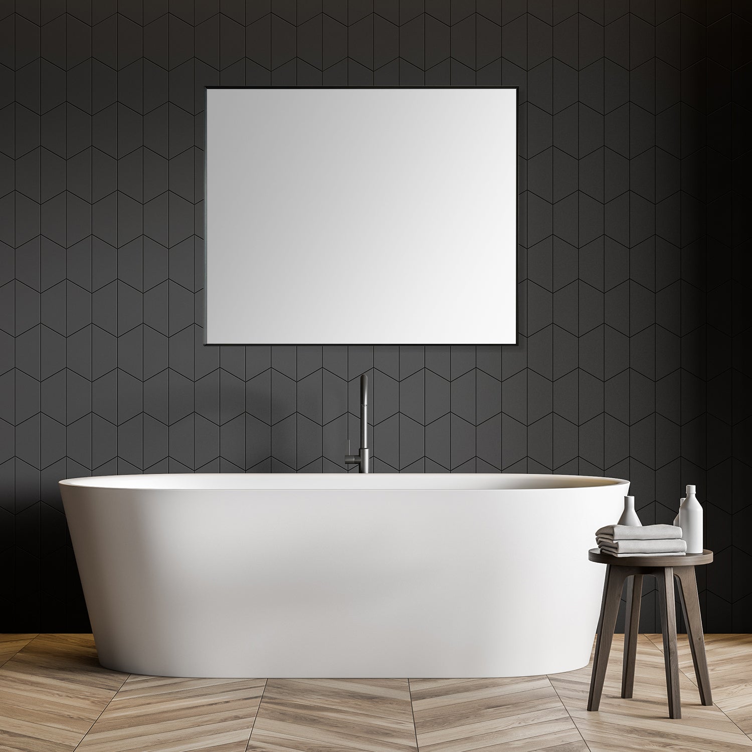 Sassi 36" Rectangle Bathroom/Vanity Aluminum Framed Wall Mirror