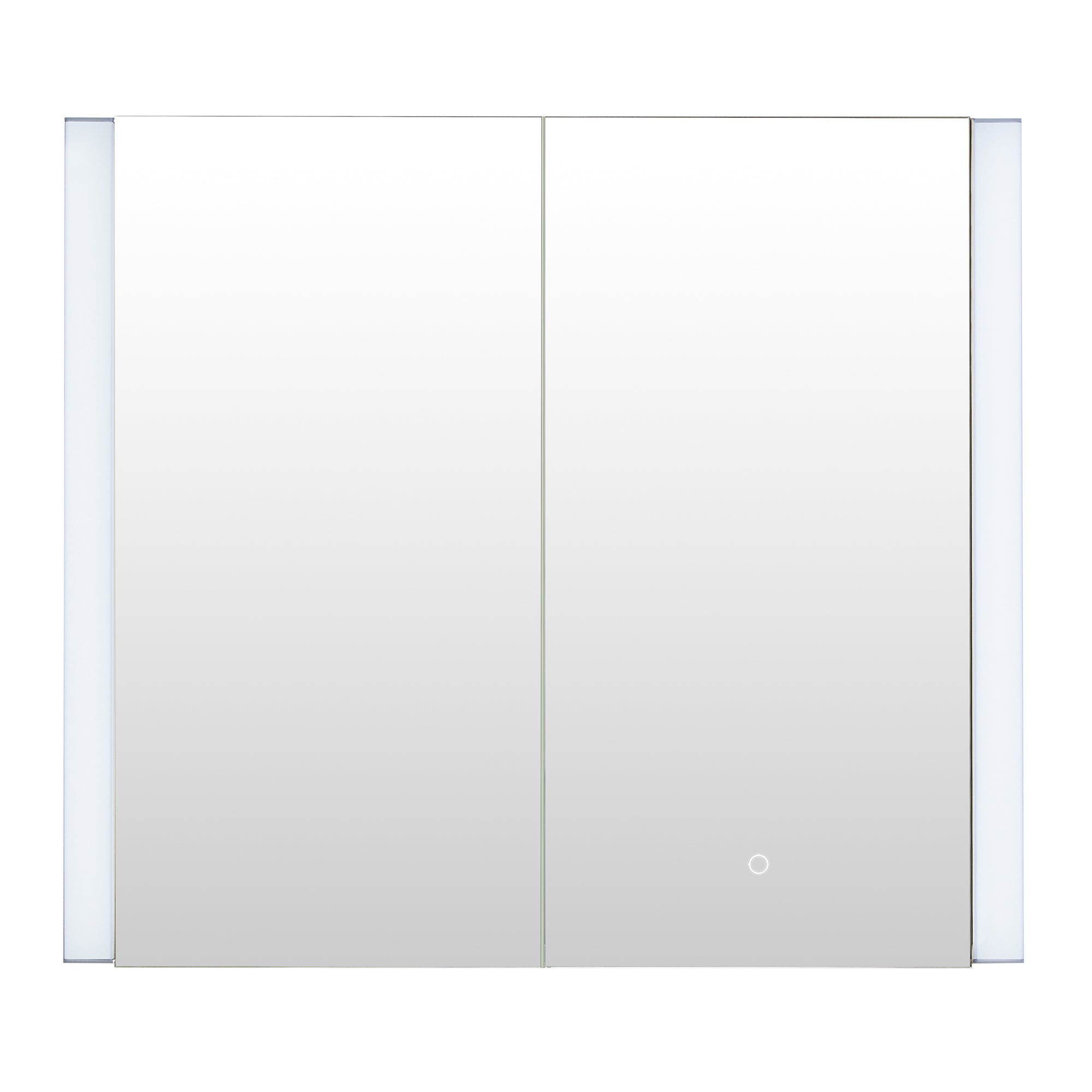 Serra Rectangular Frameless Surface-Mount LED Lighted Bathroom Aluminum Mirror Medicine Cabinet