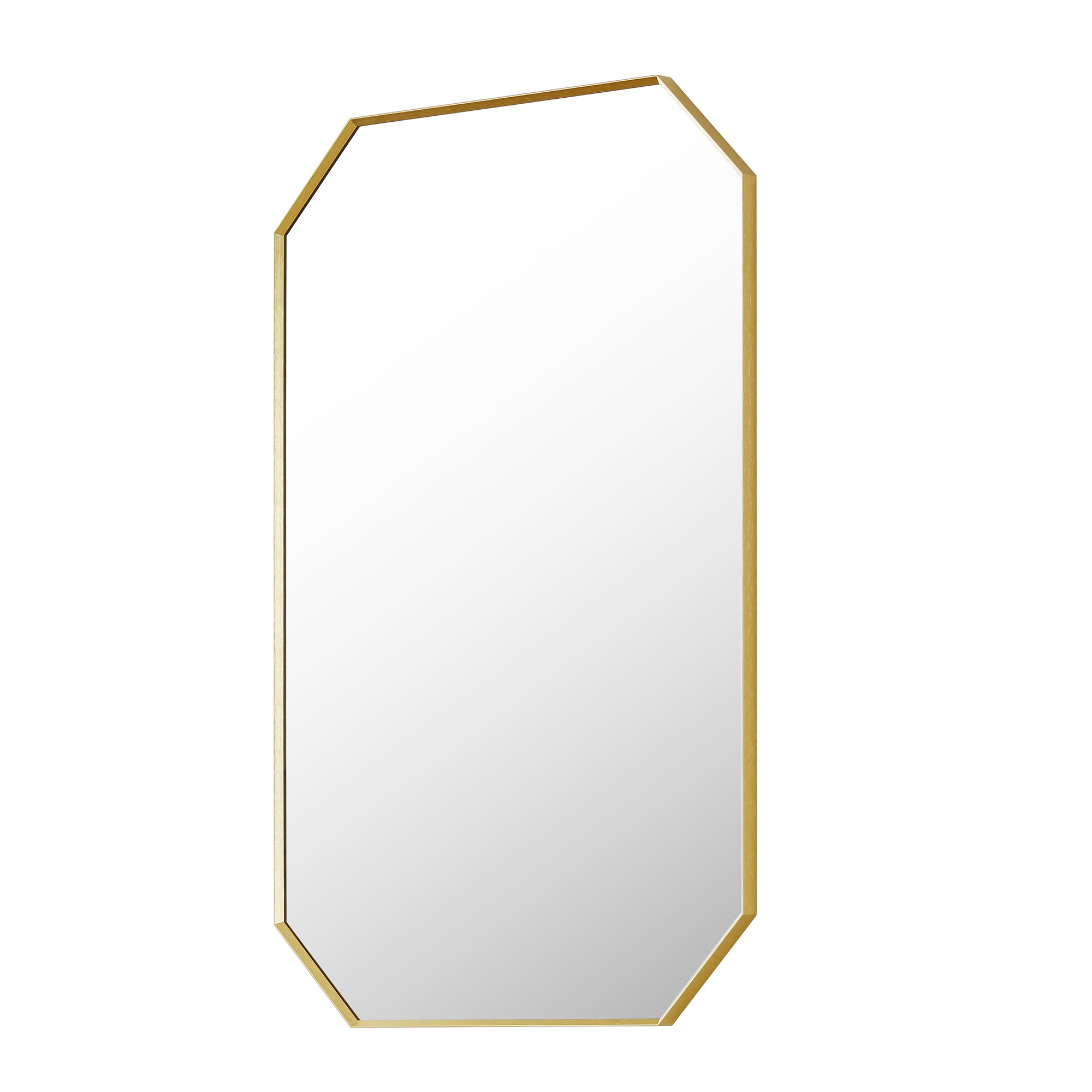 Allure Octagon Aluminum Framed in Modern Bathroom Wall Mirror