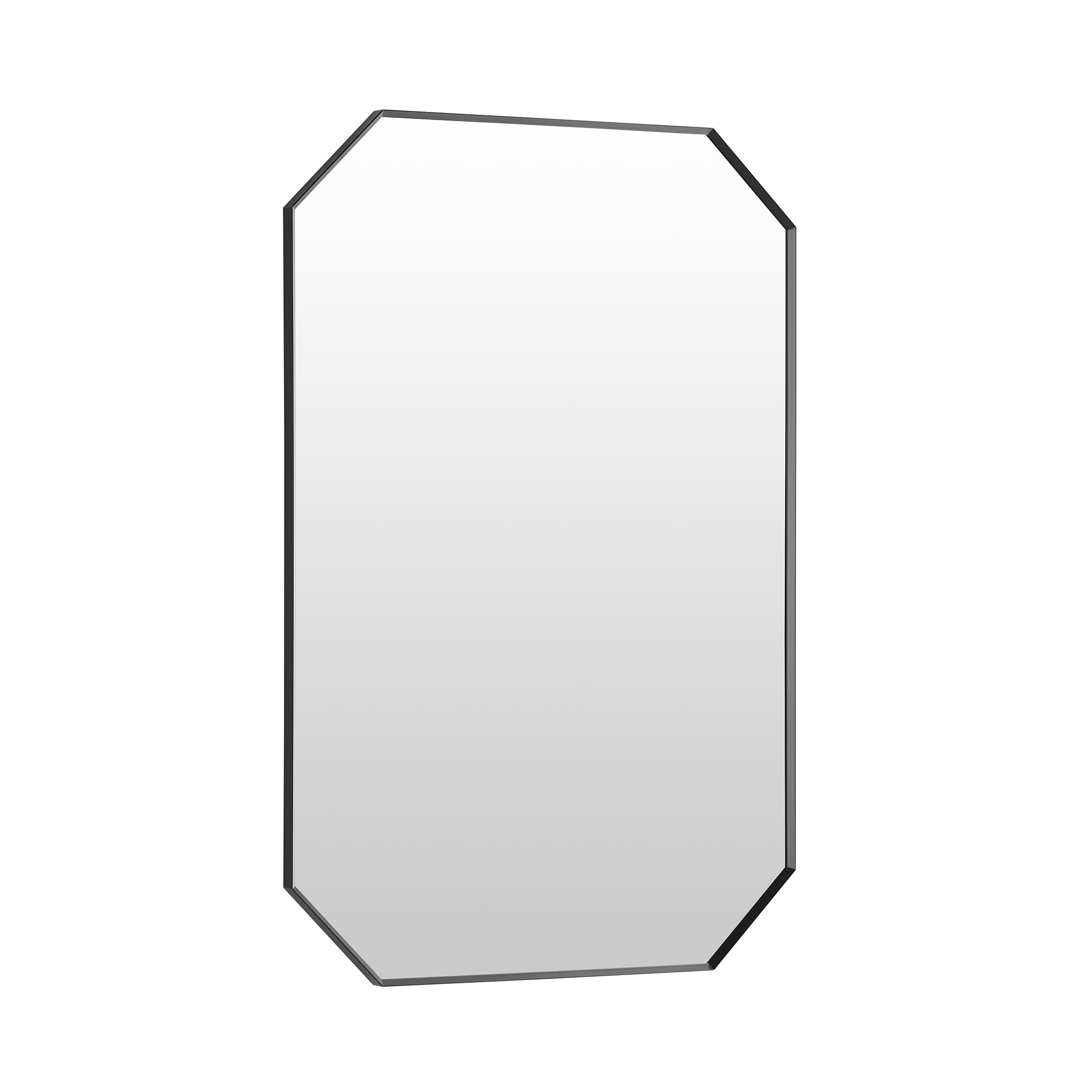 Allure Octagon Aluminum Framed in Modern Bathroom Wall Mirror