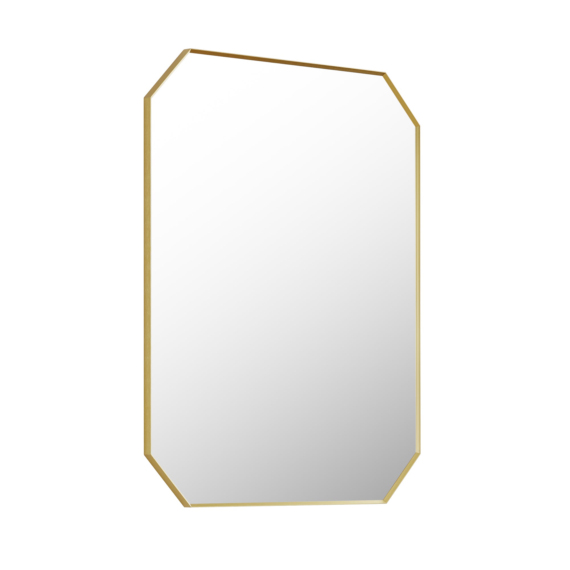 Allure Octagon Aluminum Framed in Modern Bathroom Wall Mirror
