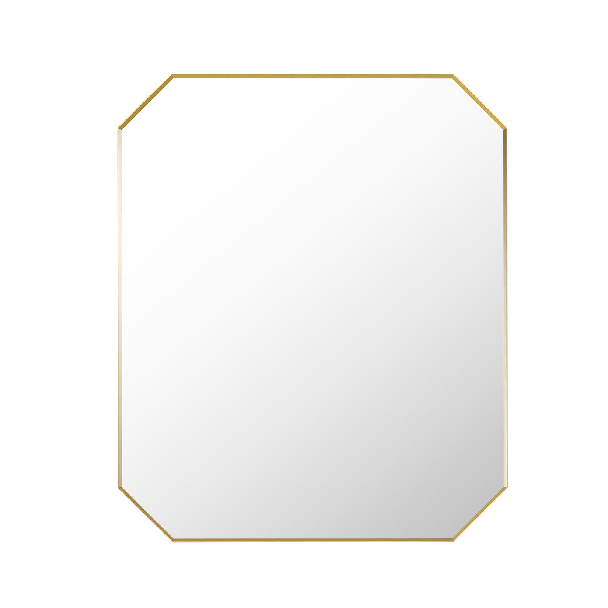 Allure Octagon Aluminum Framed in Modern Bathroom Wall Mirror