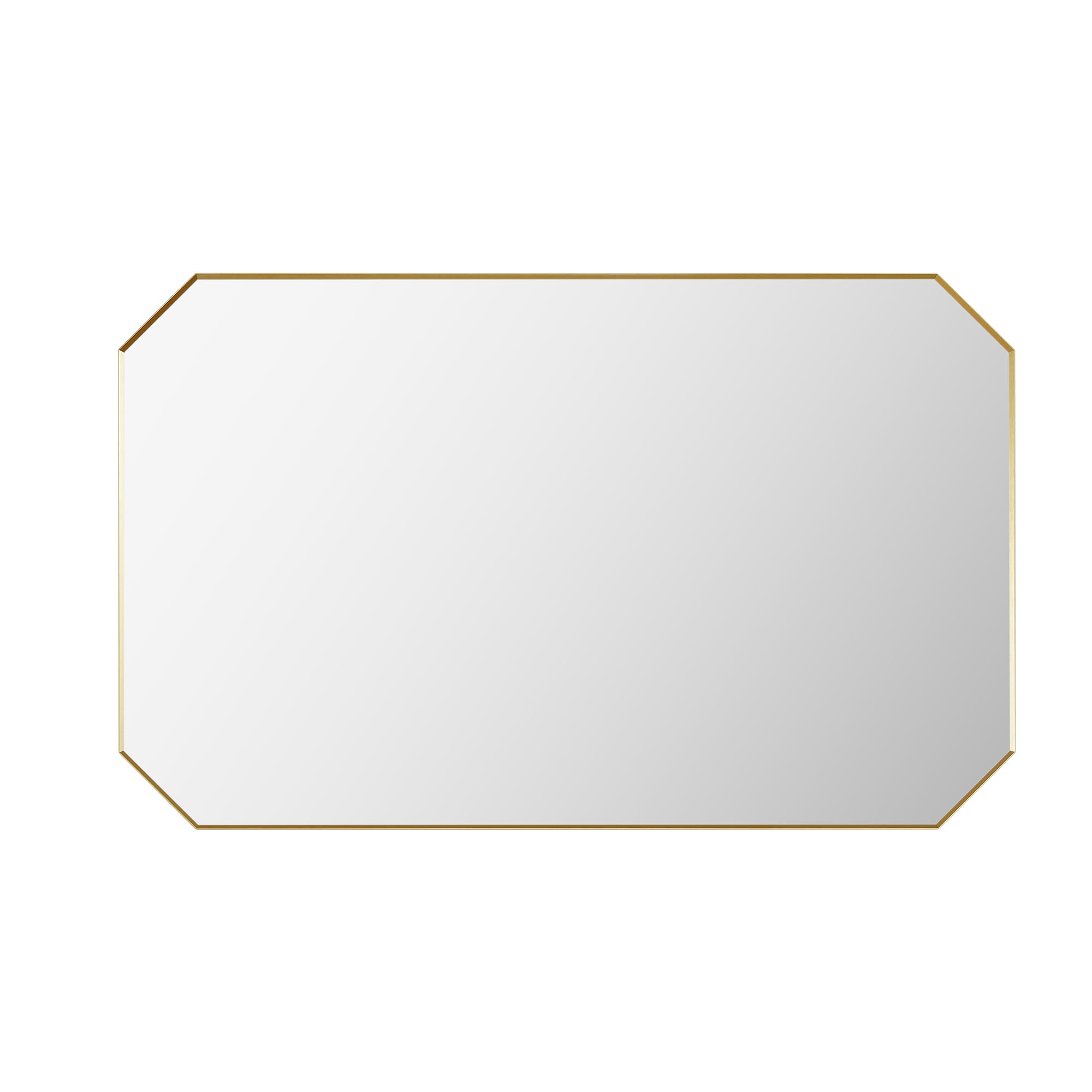 Allure Octagon Aluminum Framed in Modern Bathroom Wall Mirror