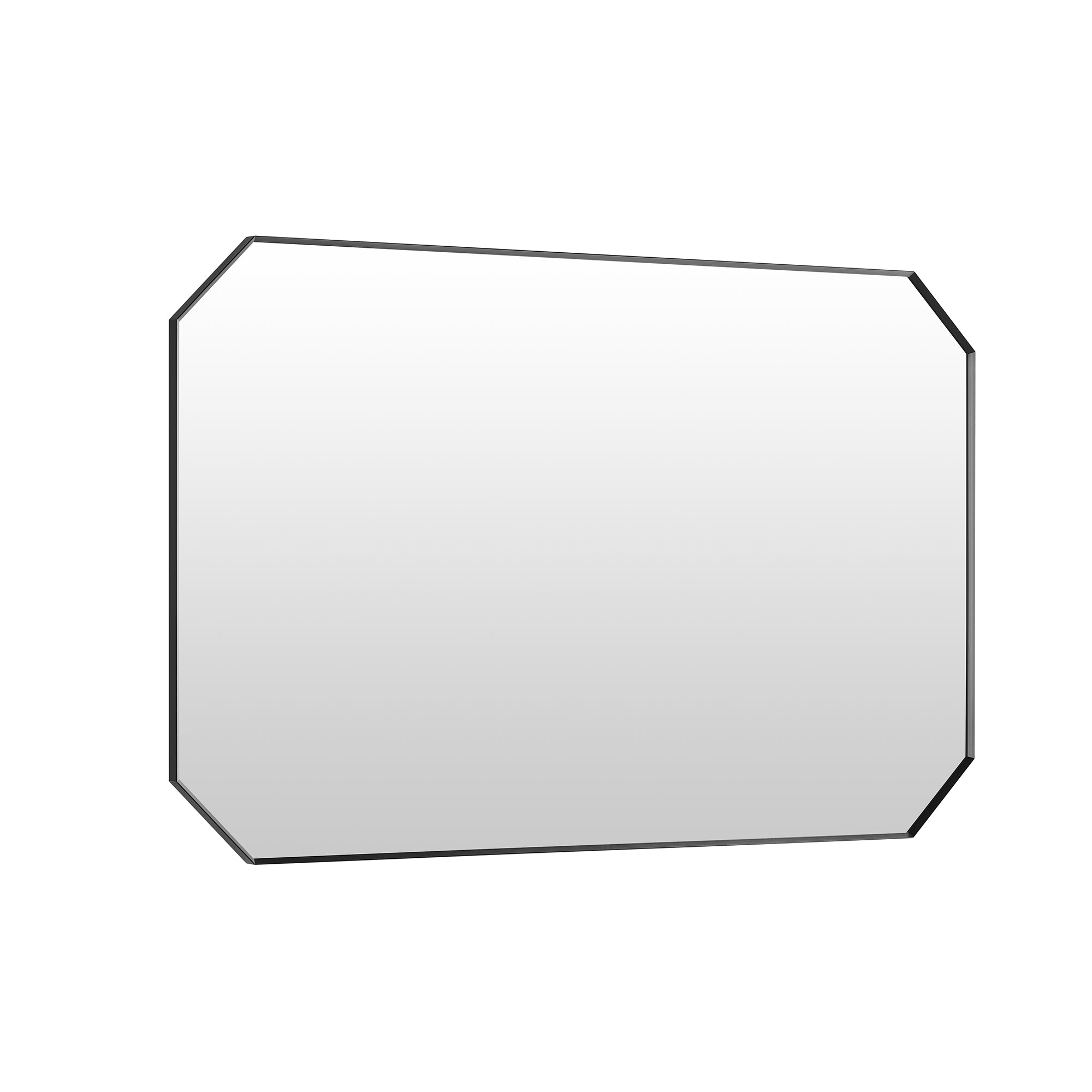 Allure Octagon Aluminum Framed in Modern Bathroom Wall Mirror