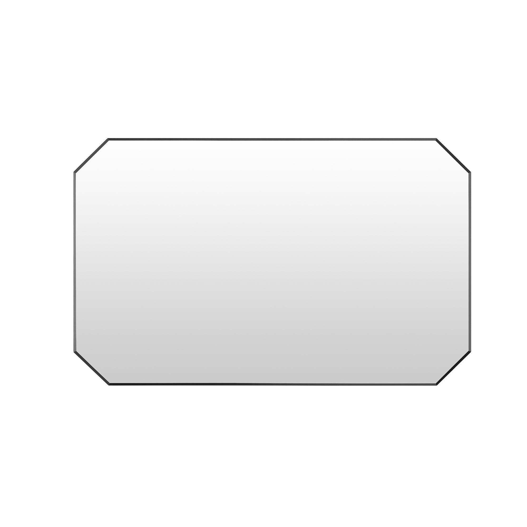 Allure Octagon Aluminum Framed in Modern Bathroom Wall Mirror