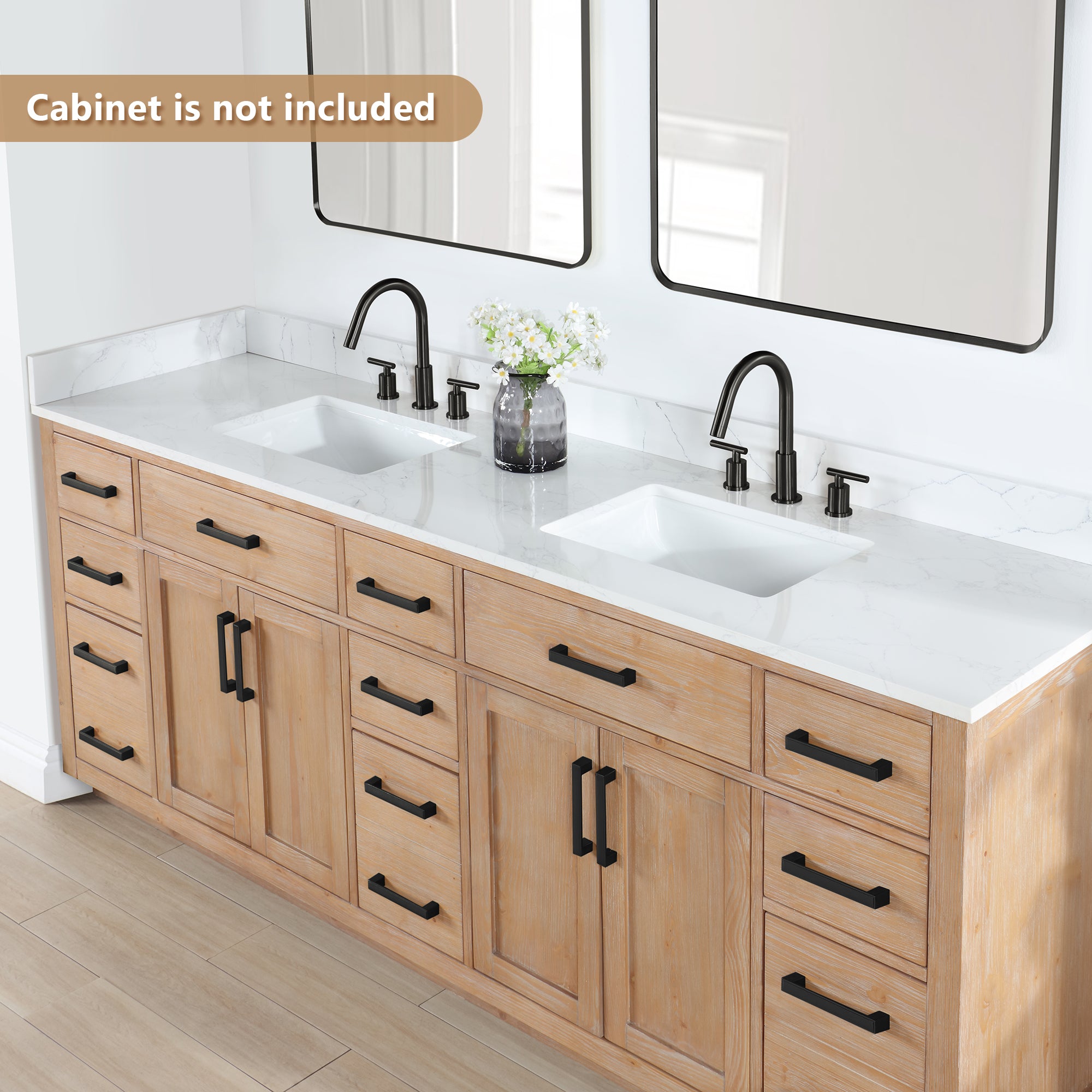 Ceres in Engineered Stone Vanity Top in Grain White with Single White Sink