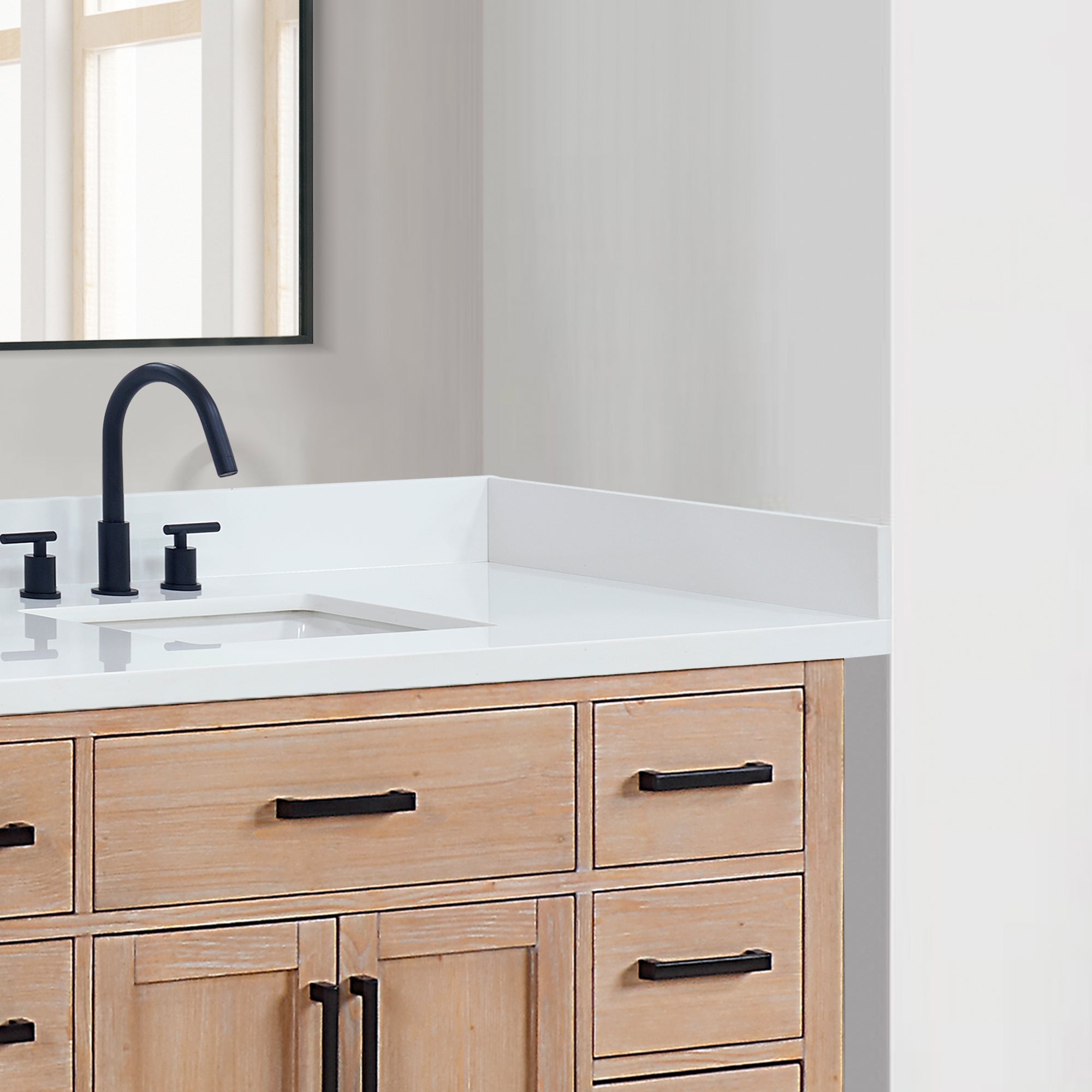 Altair 21 in.W Engineered Stone Vanity Sidesplash
