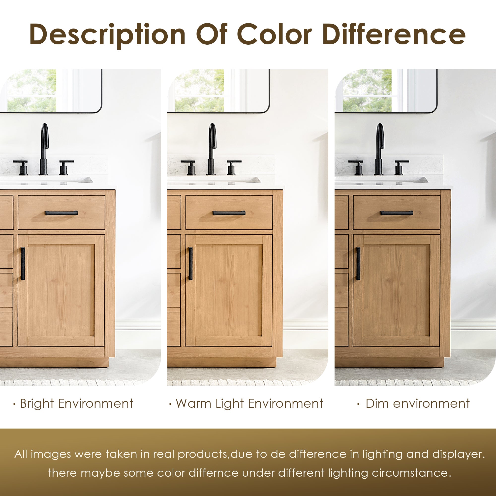 Gavino 54" Double Bathroom Vanity with Grain White Engineered Stone Countertop