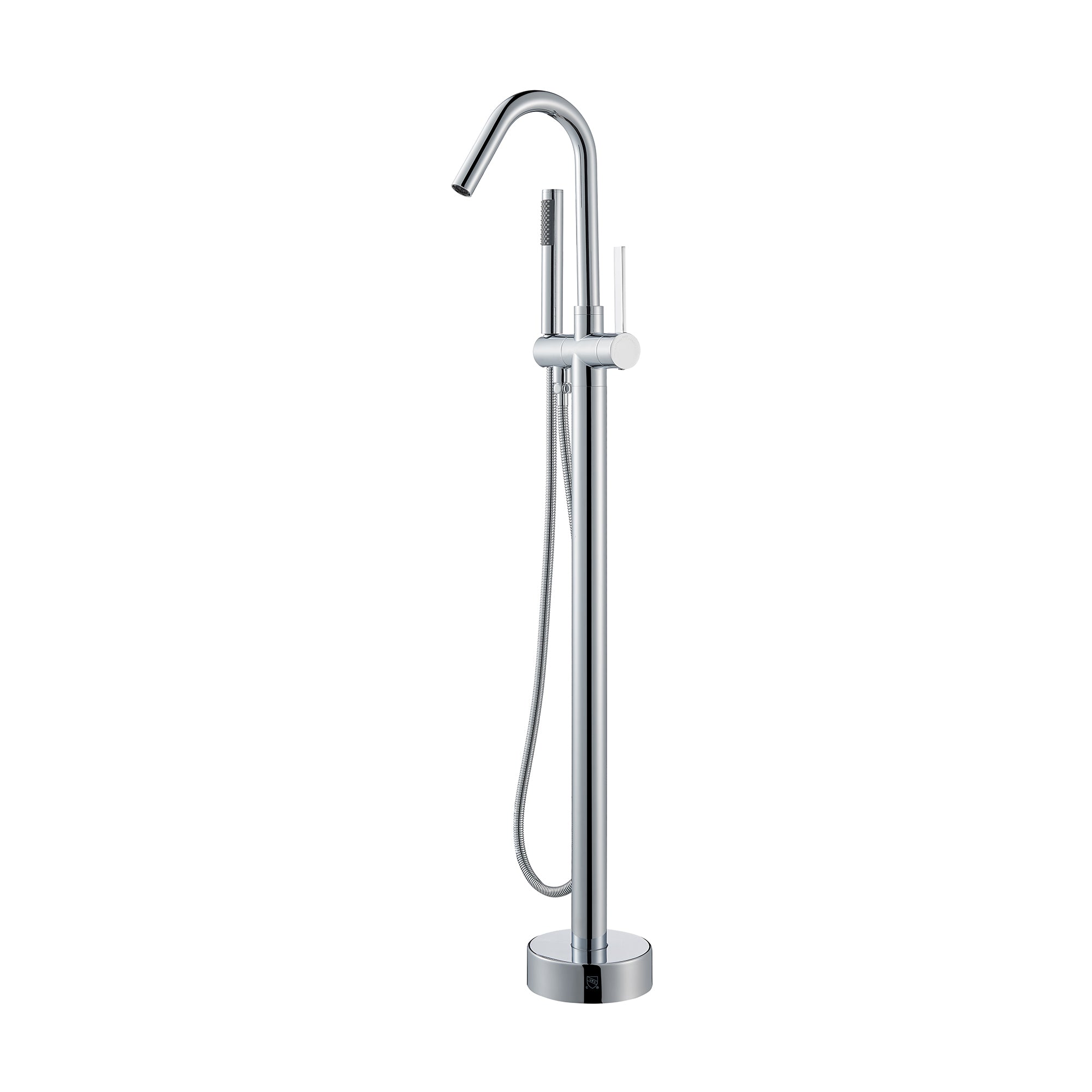 Marina Single Lever Handle Freestanding Floor Mounted Tub Filler with Handshower