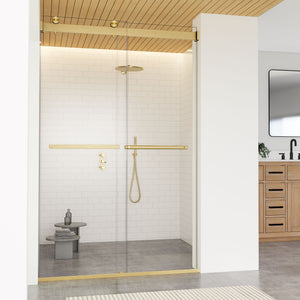 Marcelo 48" W x 76" H By Pass Frameless Shower Door with Clear Glass