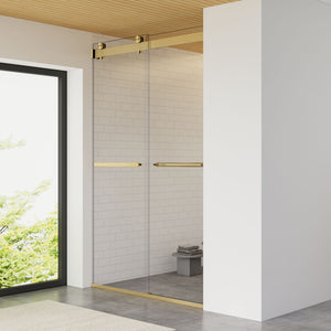 Marcelo 48" W x 76" H By Pass Frameless Shower Door with Clear Glass