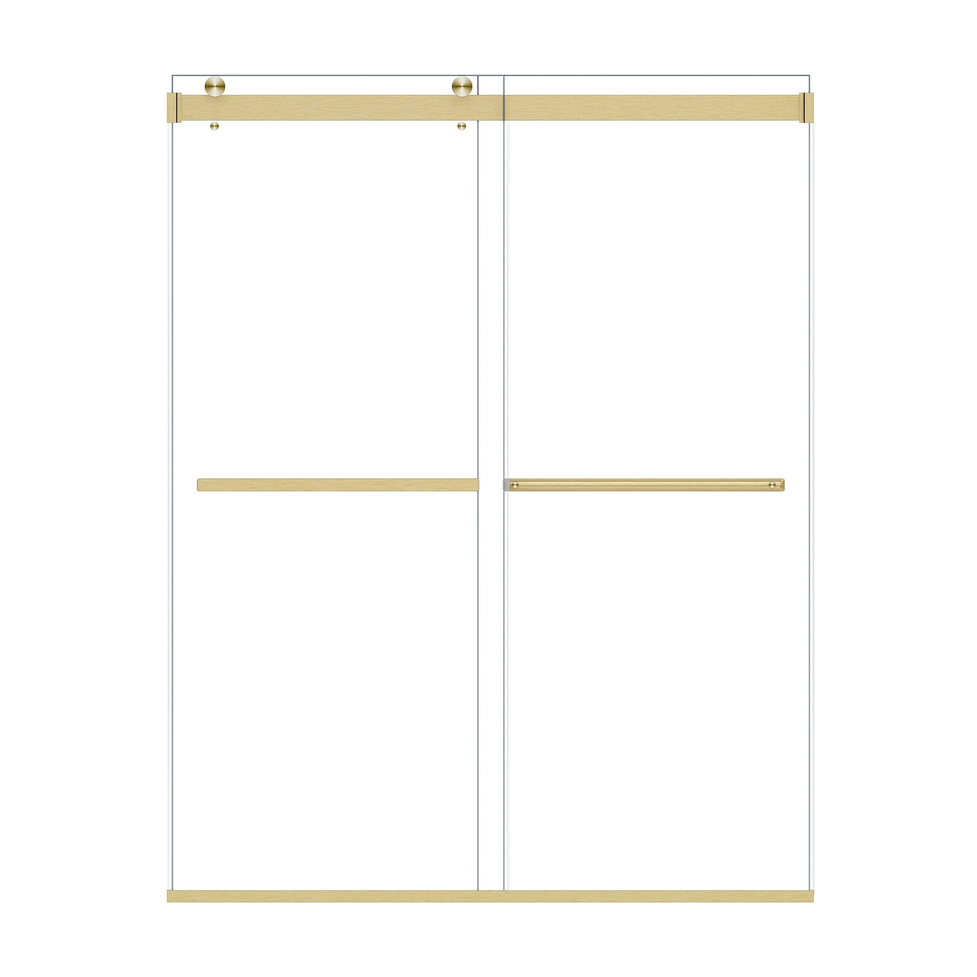 Marcelo 60" W x 76" H By Pass Frameless Shower Door with Clear Glass