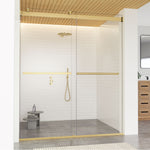 Load image into Gallery viewer, Marcelo 64&quot; W x 76&quot; H By Pass Frameless Shower Door with Clear Glass
