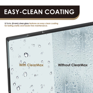 Marcelo 64" W x 76" H By Pass Frameless Shower Door with Clear Glass