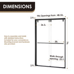 Load image into Gallery viewer, Caspar 52&quot; W x 76&quot; H By Pass Semi Frameless Shower Door with Clear Glass

