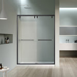Load image into Gallery viewer, Caspar 52&quot; W x 76&quot; H By Pass Semi Frameless Shower Door with Clear Glass

