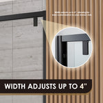 Load image into Gallery viewer, Caspar 60&quot; W x 76&quot; H By Pass Semi Frameless Shower Door with Clear Glass
