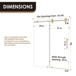 Load image into Gallery viewer, Lazaro 60&quot; W x 78&quot; H Single Sliding Frameless Shower Door with Clear Glass
