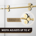 Load image into Gallery viewer, Lazaro 60&quot; W x 78&quot; H Single Sliding Frameless Shower Door with Clear Glass
