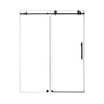 Load image into Gallery viewer, Gareth 60&quot; W x 78&quot; H Single Sliding Frameless Shower Door with Clear Glass
