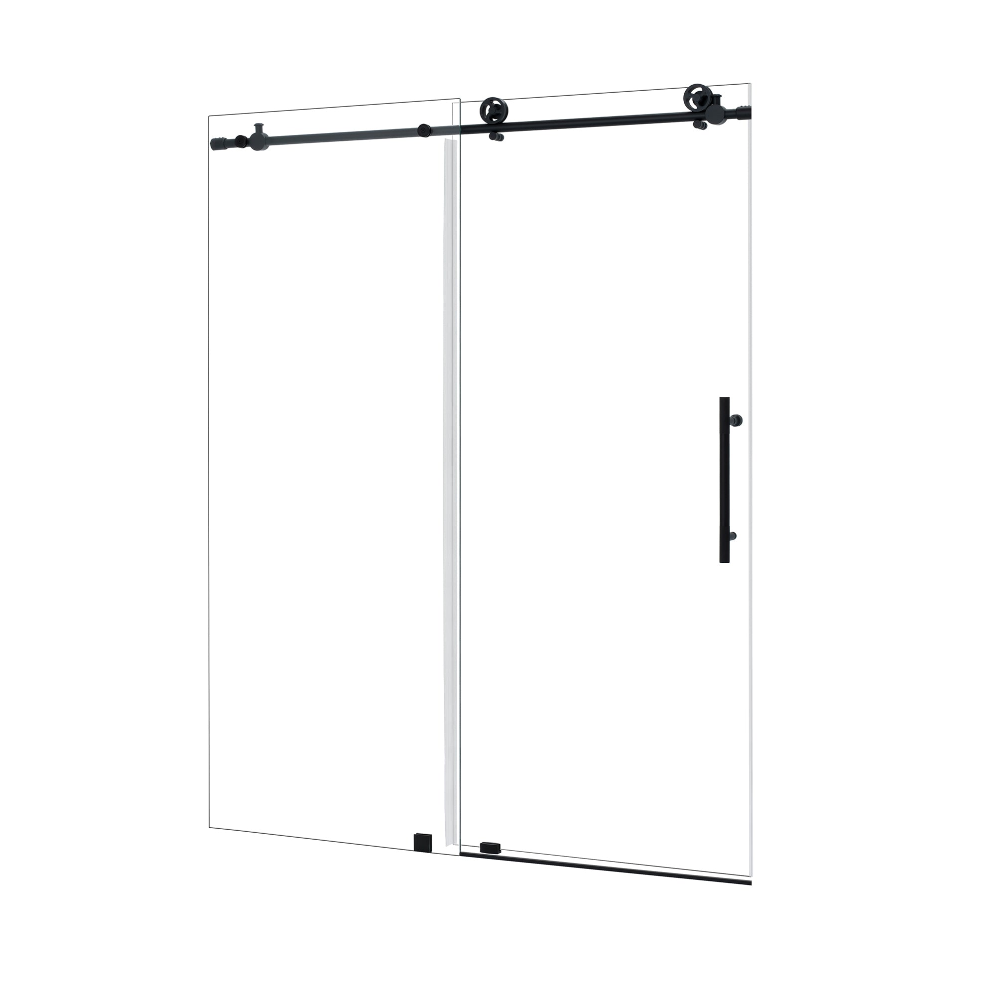 Gareth 60" W x 78" H Single Sliding Frameless Shower Door with Clear Glass