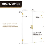 Load image into Gallery viewer, Roisin 52&quot; W x 74&quot; H Frameless Hinged Shower Door with Clear Glass
