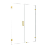 Load image into Gallery viewer, Roisin 52&quot; W x 74&quot; H Frameless Hinged Shower Door with Clear Glass
