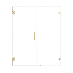 Load image into Gallery viewer, Roisin 60&quot; W x 74&quot; H Frameless Hinged Shower Door with Clear Glass
