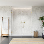Load image into Gallery viewer, Roisin 60&quot; W x 74&quot; H Frameless Hinged Shower Door with Clear Glass
