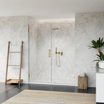 Load image into Gallery viewer, Roisin 60&quot; W x 74&quot; H Frameless Hinged Shower Door with Clear Glass
