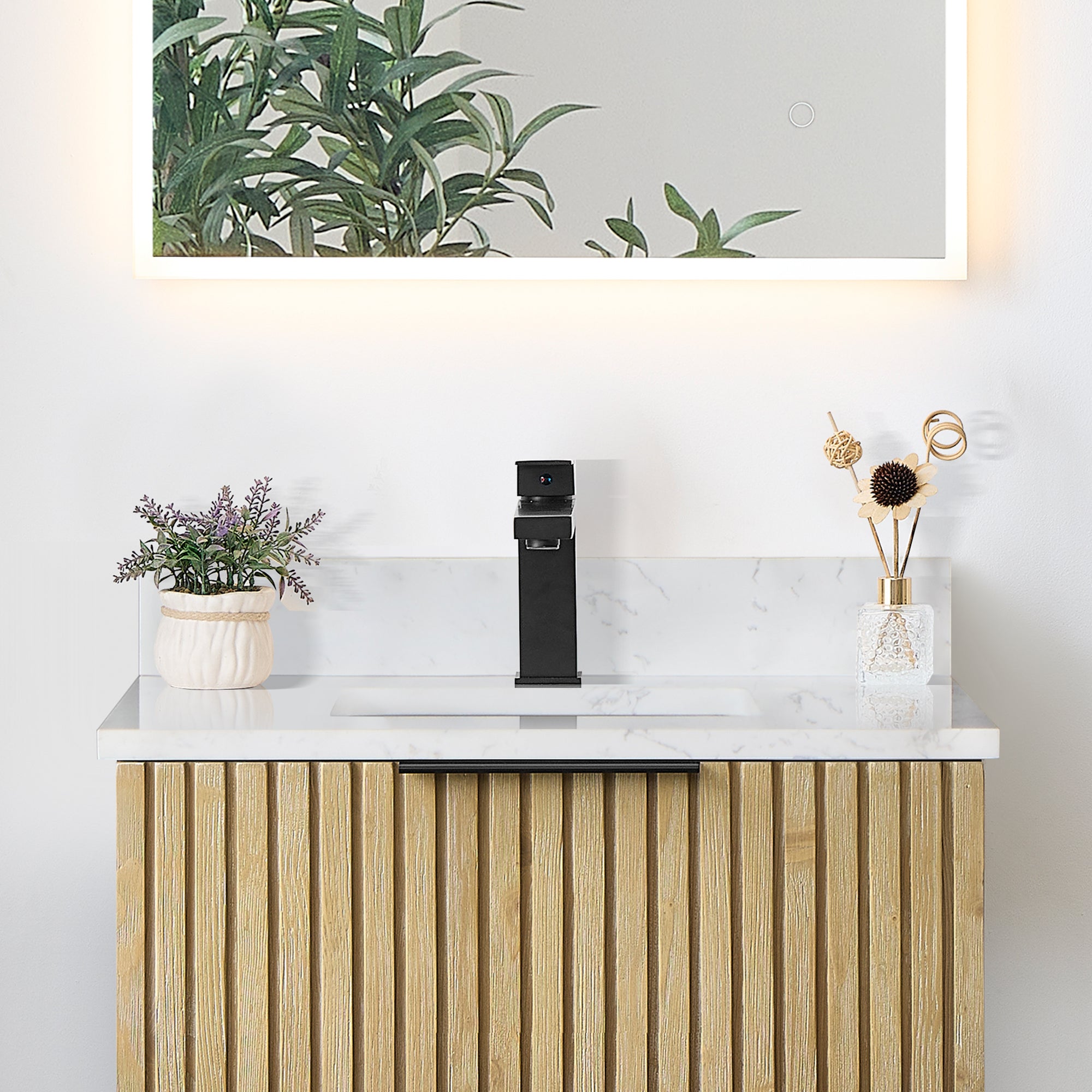 Fondis 24 in.W Engineered Stone Vanity Backsplash