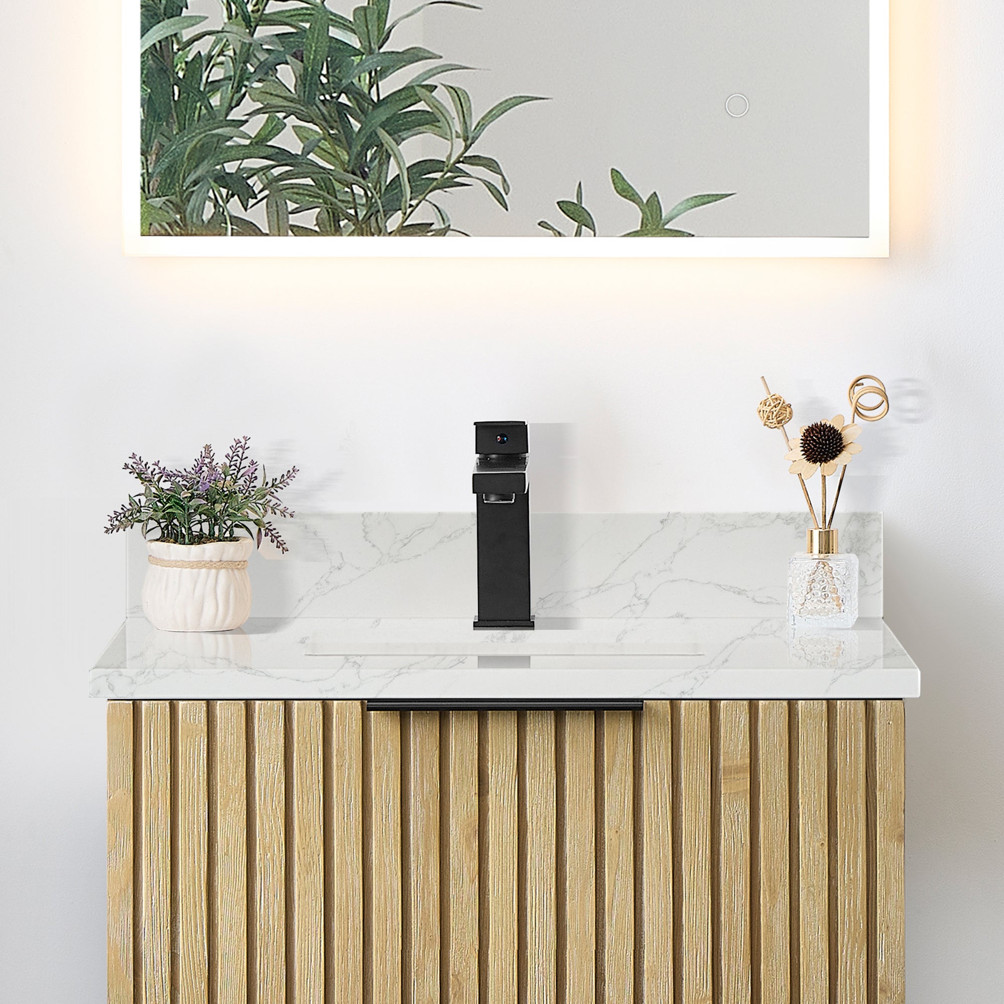 Fondis 24 in.W Engineered Stone Vanity Backsplash