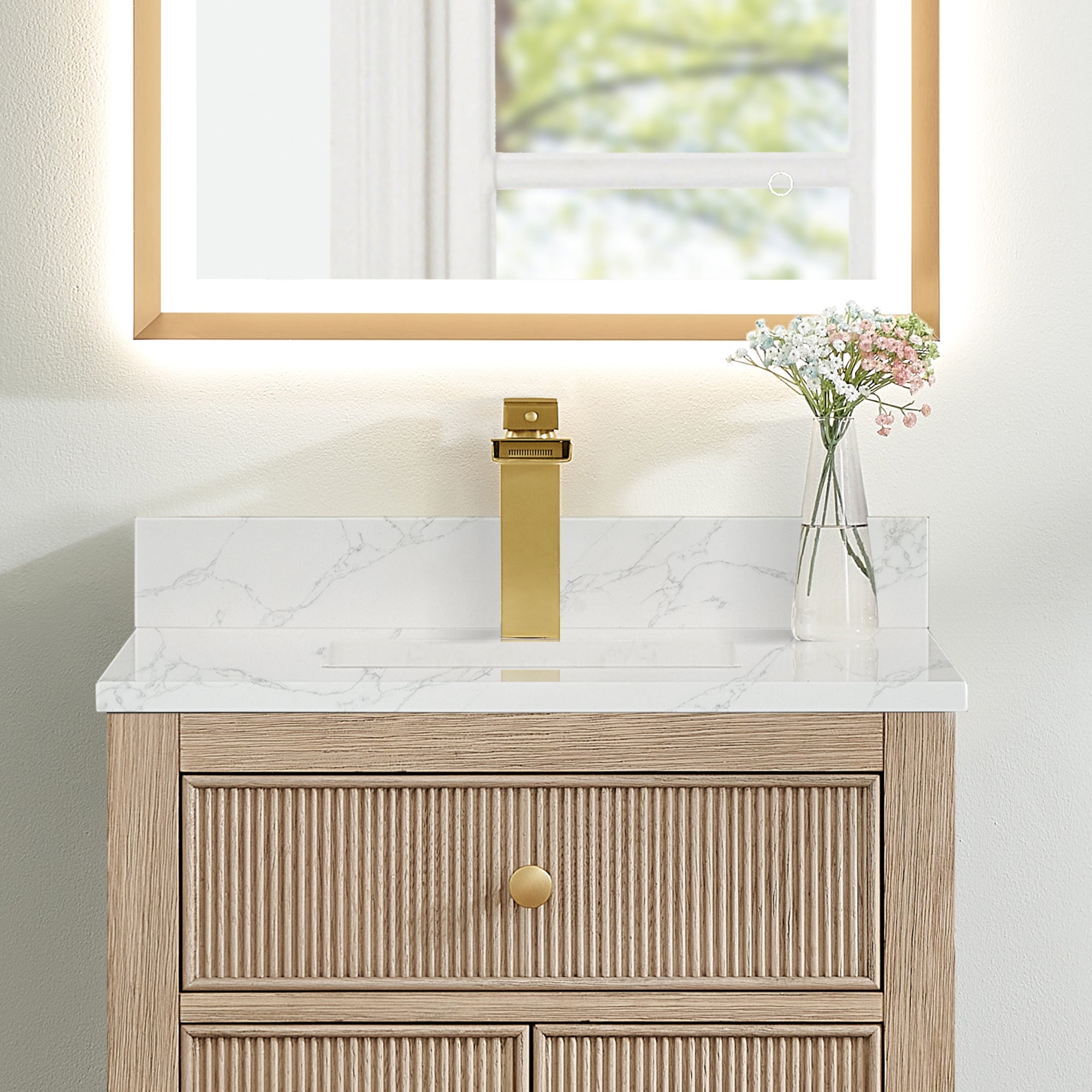 Fondis 24 in.W Engineered Stone Vanity Backsplash