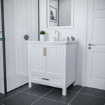 Load image into Gallery viewer, Isla 30&quot; Single Bathroom Vanity Set with Carrara White Marble Countertop
