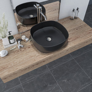 Zion 16" Square Ceramic Bathroom Vanity Sink