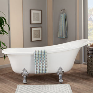 Geneva Clawfoot Soaking Acrylic Bathtub