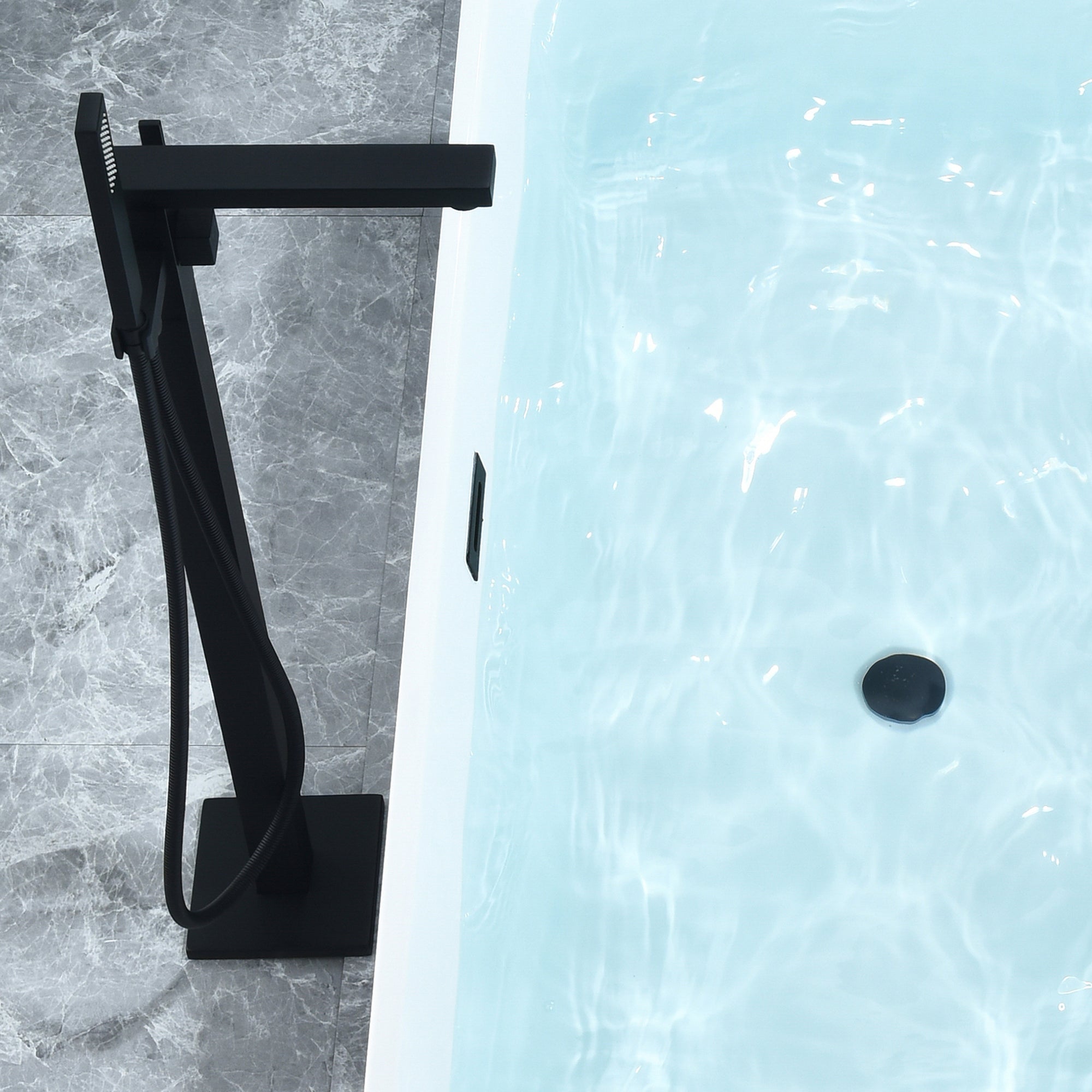 Regina 51" x 28" Flatbottom Freestanding Acrylic Soaking Bathtub in Glossy White with Drain and Overflow