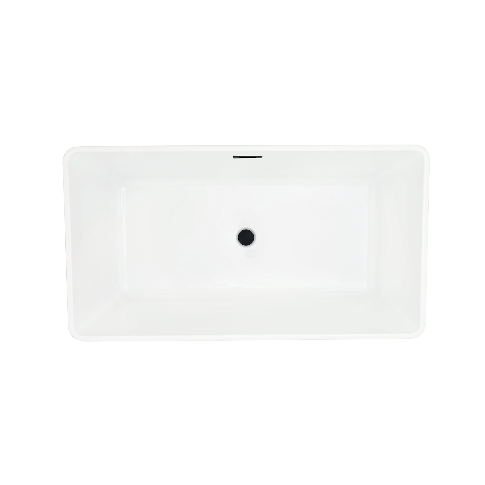 Regina 51" x 28" Flatbottom Freestanding Acrylic Soaking Bathtub in Glossy White with Drain and Overflow
